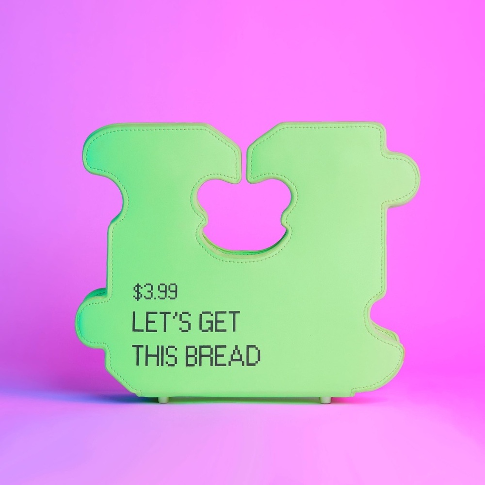 Studiocult let’s get this bread tag purse